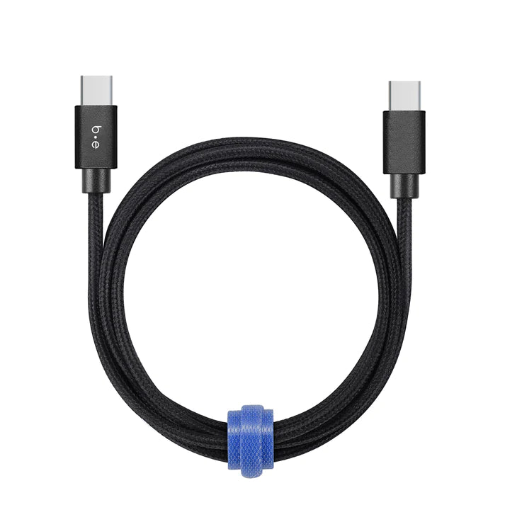 BLU ELEMENT Braided Charge/Sync USB-C to USB-C Cable 4ft Black